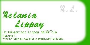 melania lippay business card